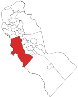 Map of Camden County highlighting Gloucester Township